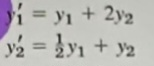 連立上微分方程式？とかだと思うのですが、、 解き方を教えてください。。 λは求めて0、2が出ました。