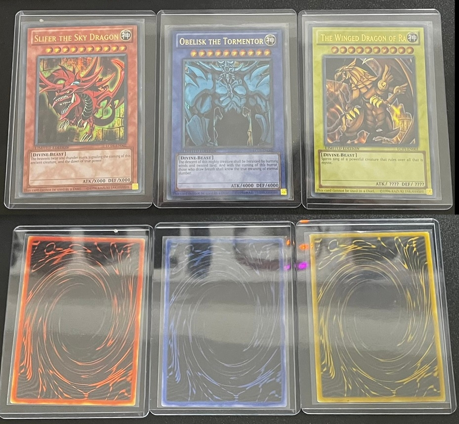 遊戯王英語版三幻神のカードについて教えてください。 - この3枚をお