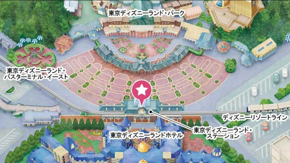 ディズニーランドのハッピーエントリー手荷物検査通過後の待機場所（列 