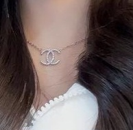 CHANEL ネックレスシルバー✖︎黒