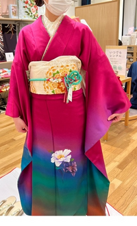 ひめママ　【新品　正絹お振袖　7点セット広巾仕立て・長襦袢お直し】 ひめママ様専用 【新品 正絹お振袖 7点セット広巾仕立て・長襦袢