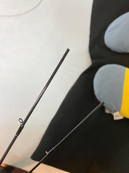 月下美人アジング68l-sのトップガイド側のピースが折れてしまい