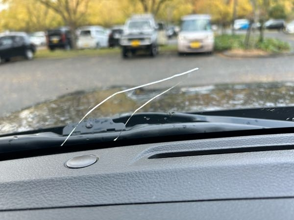 これは何が原因で窓ガラスが割れたんでしょうか… イタズラで石を投げられたり走行中に小石が飛んできたりならもっとヒビが入ると思うのですが原因わかる方いますか？ 気温の変化かなとは思ったんですがココ最近毎日のように寒い日続いて暖房ずっとつけてたので急に割れるくらいになるのは無いんじゃないかなとも思ってます わかる方教えてください。よろしくお願いします。