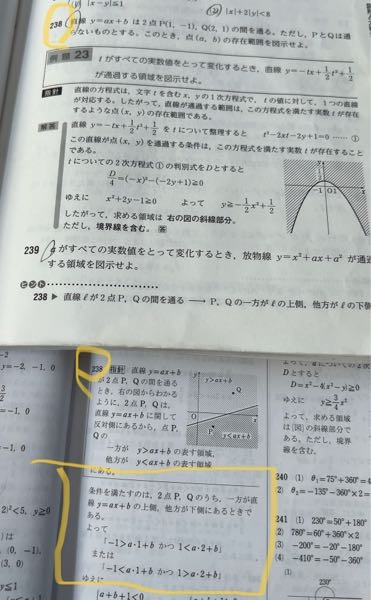 数2の問題です ここの解説がどういうことか分からないので、教えてください またqが上pが下はわかるのですが、qが下pが上ってどういうことですか？