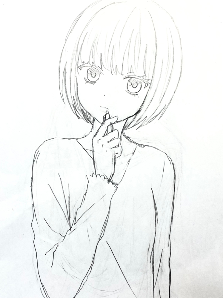 私が描いた絵です。(少々汚れていてすみません) 自分の絵に魅力があるのか疑問に思ったので投稿させて頂きました。 魅力ありますか？ 絵のアドバイスももちろん大歓迎です。