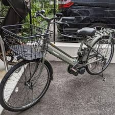 ティモs」のオリーブ色の電動自転車を来年高校生になるため高校通学用 