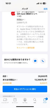 大至急なぜApple初売りで¥8000円割引なのに合計金額の値段が変 
