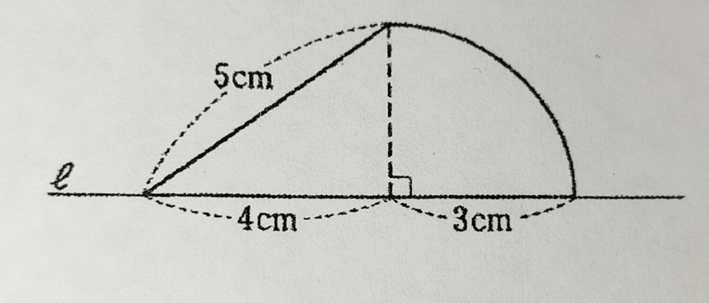 中1数学の図形(体積)についてです。今数学科で出されたブリント をやっているのですが、 [8]下の図は直角三角形と扇形を 繋いだ図である。直線Ｌを 回転の軸として１回転さして できる立体の体積を求めな さい。 という問題がわかりません。どなたかわかる方いたら教えてください。お願いします。