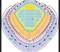 東京ドーム
20ゲートライト側 58通路 13列 524番
ってどの辺でしょうか…？

トロッコ来たら普通に見える位置ですか？ 