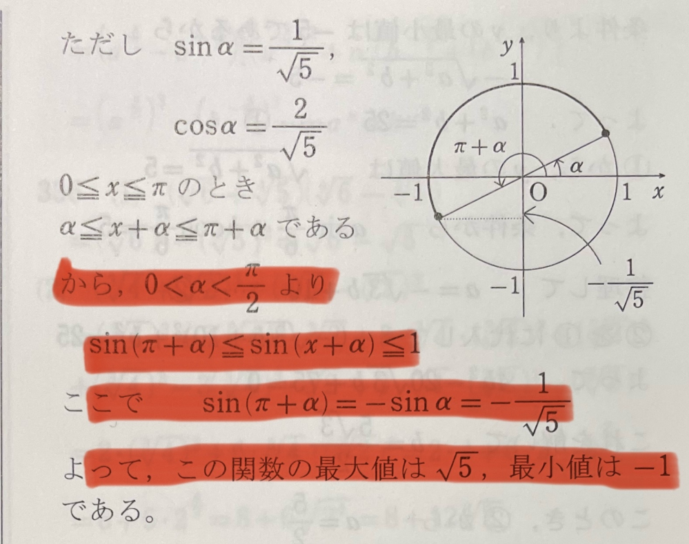 4step新課程数2の321(2)の問題がよくわかりません。問.0≦x≦πのと