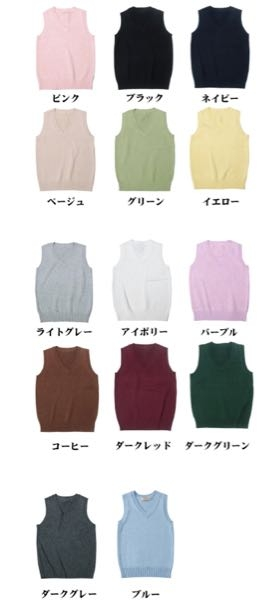 至急です！ 制服にベストを着たいんですけど、何色が1番かわいいですか！！ スカートの色は紺色です！膝上5cmとかです！