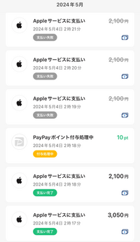 至急助けてください

身に覚えのない課金がされています。
iPhoneの支払いにPayPayを追加しているのですが、先程残高を確認したら6000円から180円になっていました。 見ると、Appleサービスに支払いが10項目くらいあり、全て1500～4000円のゲーム課金でした。何度か購入されている後、支払い失敗になっています。(残高が足りなくなったのでしょう…)
家族にゲームしている...