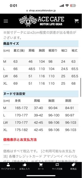 服のサイズについて質問です。身長170、体重55k普段着てる服のサイ 