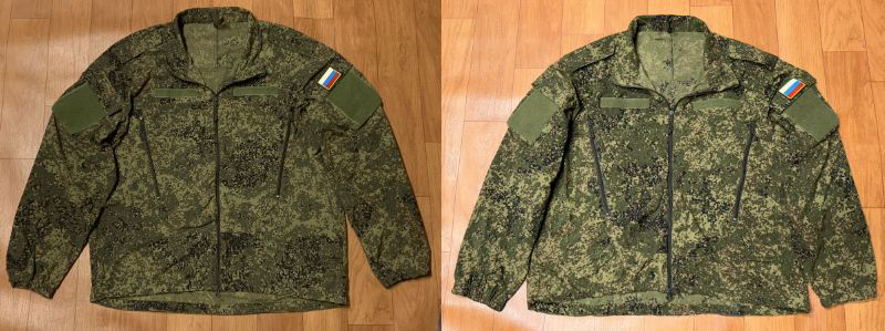 ロシア軍の迷彩「デジタルフローラ」について質問です 何故同じ製造元(BTKなど)の同じタイプの被服でもデジタルフローラの色が濃い緑色だったり薄いカーキと混ざった緑色だったりと微妙に色合いが違ったりするのですか？ 製造年や型式の更新などによって変わるのですか？