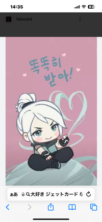 韓国語VALORANTジェットこれってなんて書いてあるんですか