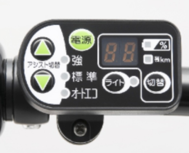 台風で電動自転車が倒れてしまい、ハンドルについているコントロール