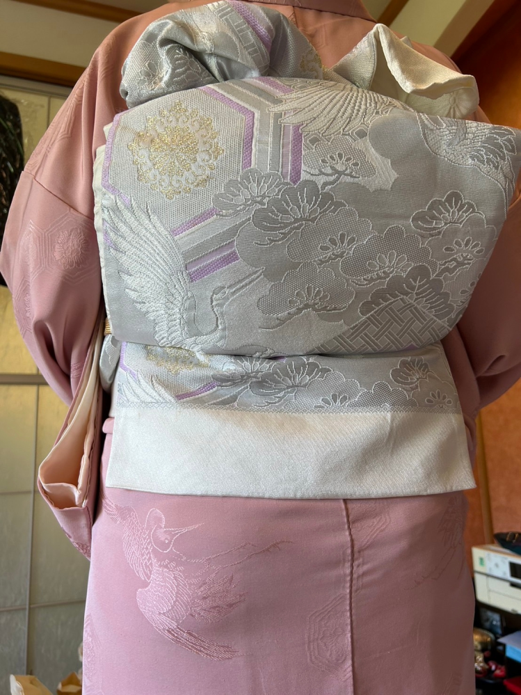 さが美扱い、紬地　さしこの袋帯　宝尽くし　前柄もお太鼓も何通りにも　唯一無二 さが美扱い、紬地 さしこの袋帯 宝尽くし 前柄もお太鼓も何通り