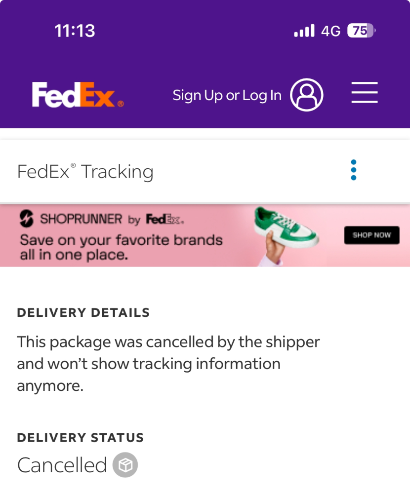 海外で商品を購入し、発送連絡があったためFedexで追跡状況を 海外で商品を購入し、発送連絡があったためFedexで追跡状況を