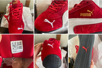 PUMAのspeedcat(28.5cm)を購入したのですが、本物でしょうか？
わかる方いればお願いします。


購入先はメルカリです。
定価より安く売られていたので偽物か心配です。 
