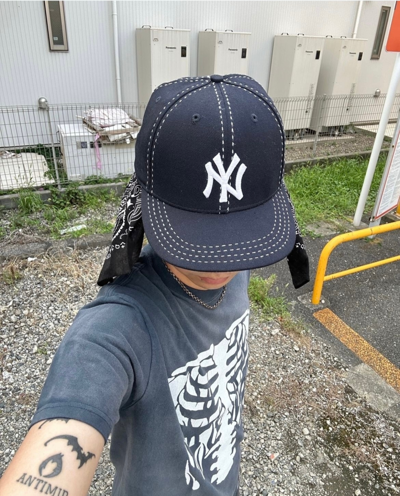 tigさん着用 newera 服好きです様 ファッションインフルエンサーのtigくんが被っているこのニューエラの