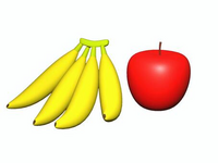 □りんごとバナナ□りんごの傍にバナナを置いておくと。バナナは、早く 