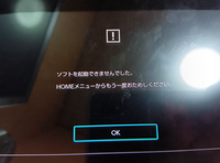 Switch ソフトセット　(起動確認なし) スイッチでソフトを起動しようとしたらこのようにエラーが出て