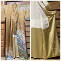 正絹・辻が花風袷訪問着着物・紋なし・共八掛 楽天市場】【新古品】 訪問着 着物 正絹 袷 ライトグレー 黒 桜