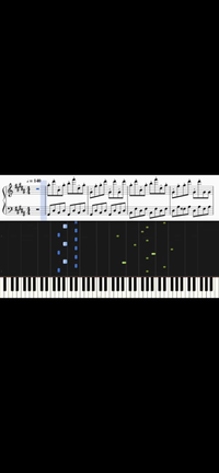 ピアノでこの譜面の右手オクターブだけで弾けないので移動すると思うんですけど、どう移動させますか？右手の指の順番を教えていただきたいです。

ピアノ 楽譜 