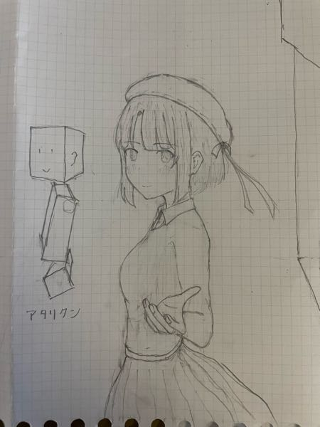 イラストの添削お願いします！ 冴えカノの加藤恵さんを描いてみたのですが、違和感をすごく感じます。 個人的に、『まゆげ（平面に見える？）』や『首』、『上腕』、『胸』がおかしいような気がするのですが、どのように修正したら良いのか分かりません、、、 イラスト歴3週間のため、人体の構造を全然理解できていないのは重々承知しておりますが、何かアドバイス頂ければありがたいです。 ダイヤモンドメンタルなので、辛口でも構いません！