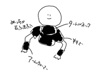 コーデについてです。絵がほんとに苦手で伝わらなかったらすみません。 お父さんに誕生日にこんな感じの服を貰ったんですけどどう着こなせばいいのか分からないです。もふもふで素材は真冬向きって感じなんですけど、半袖でアームウォーマーがついてて腕が寒そうすぎます。タートルネックも馬鹿でかくて私骨ストなんですけど首めちゃくちゃ短く見えないかなって心配です。丈は腰ぐらいで短めです。でもせっかくお父さんに貰...