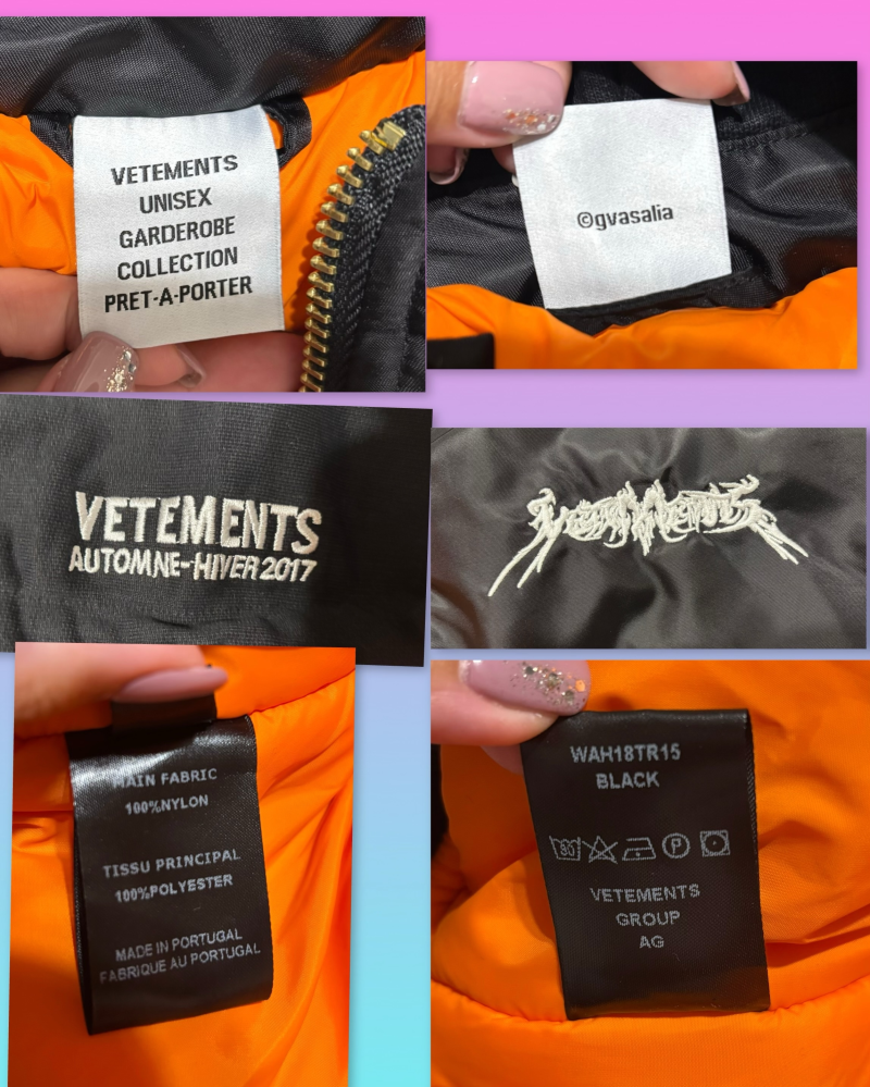VETEMENTSのタグでご質問です。こちらは正規品かコピー品になります 
