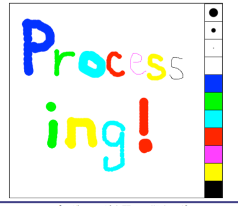 processingのプログラミング課題で画像のような問 題が出されました。やり方がわからないのでわかる 方教えて欲しいです。