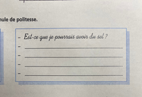 フランス語についての質問です。
筆記体の単語が分からず、困っています。
pourrais以降の単語を教えて頂けますでしょうか。
ご回答頂けると幸いです。
よろしくお願い致します。 