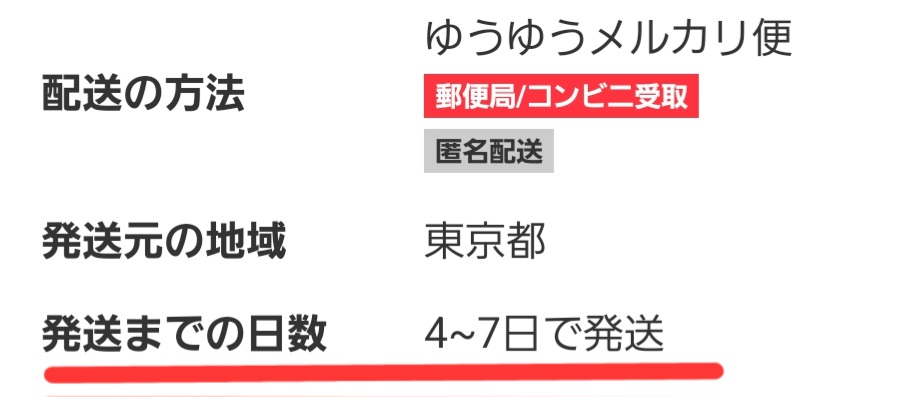 メルカリについてです。 この発送までの日数は、購入者に商品が届かなければならない日数ではなく、売った人が商品を発送しなければならない(ゆうパケットミニなら郵便ポストに商品を入れなければならない)日数ってことであってますか？