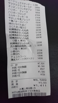 恒例レシート計算お願いします。
本当に合ってますか？
５千円くらいだと思ってもうたわ。 