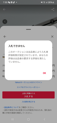 メルカリにて初めてオークション形式の出品に入札をしたのですが