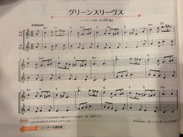 至急！！！ リコーダーについてです！この楽譜を両方のパートアルトリコーダーで吹く場合の運指がわかりません！上パートの音高いしオクターブ下げたとして、下パートの音の方が高くなってしまいますがそれで...