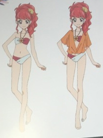 アイカツの紅林珠璃ちゃんの水着設定の資料画像？を探しているのですが