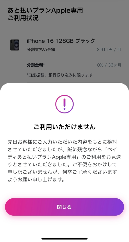 専用　購入できません ペイディAppleで商品を購入しようとしたんですが、購入確定画面に移動