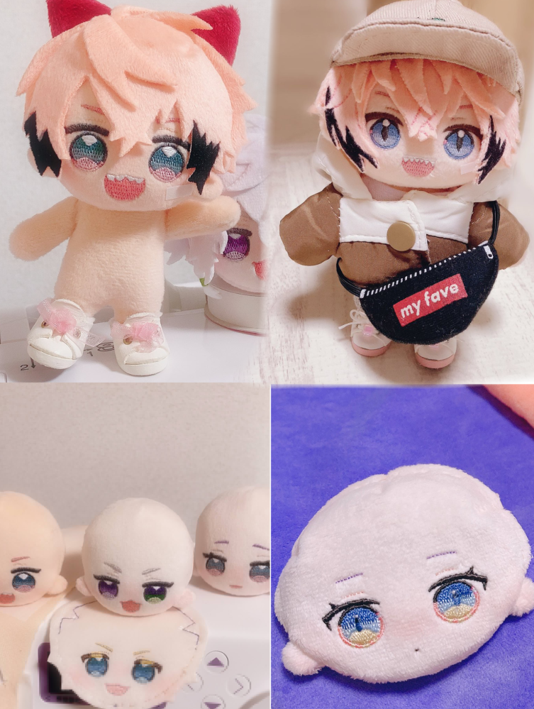 画像のような体、顔の形をしたぬいが作りたいのですが、型紙の描き方が