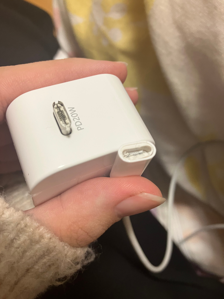 至急です、これって壊れてますか？ 母の充電器を借りていたのですが、足にひっかかり抜けてしまいました