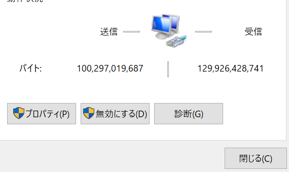 PCに詳しい方、ご教授願います。 動作環境のバイトは1024ですが見方が分からない。 結局、送受信はいくつなんでしょうか。