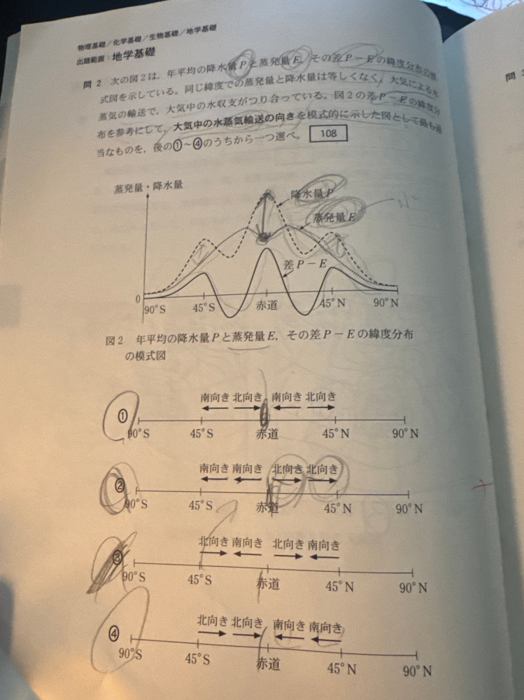 至急です。 共通テストの地学基礎の問題なのですがこちらの解答分かりますでしょうか。