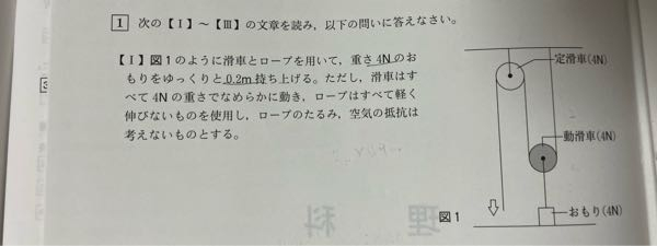 中3理科です この問題のロープを引く力がした仕事は何Jか知りたいです 求め方を教えてください