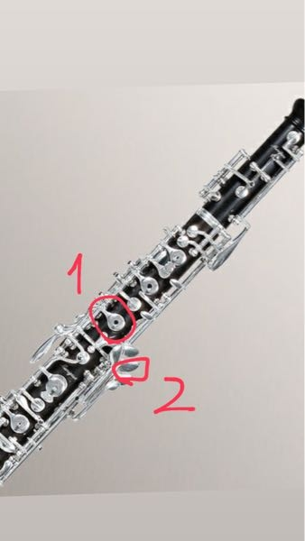 趣味で吹きたくてAmazonでオーボエを買ったのですが写真の1のキーが