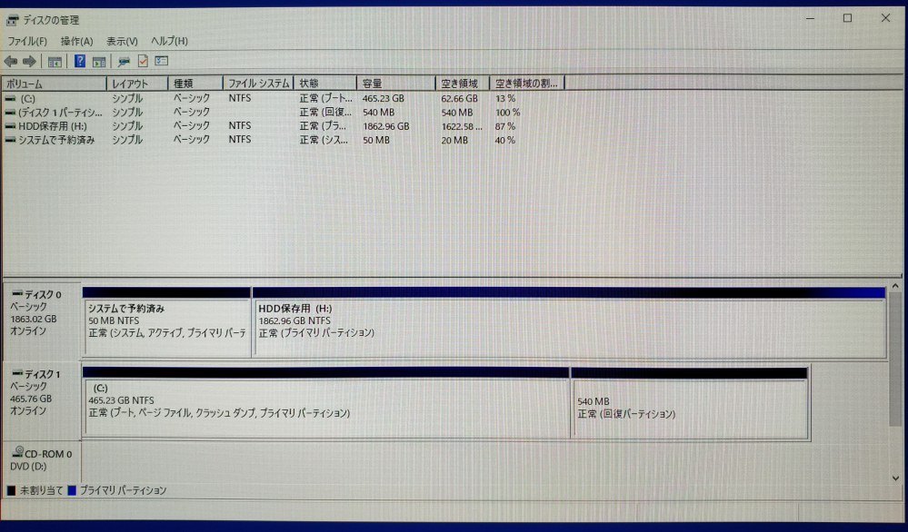 MBRをGPT変換を試みてます。 「Disk layout validation failed for disk」と出るのはなぜですか？ ディスクの管理を開いてもわからなくて。