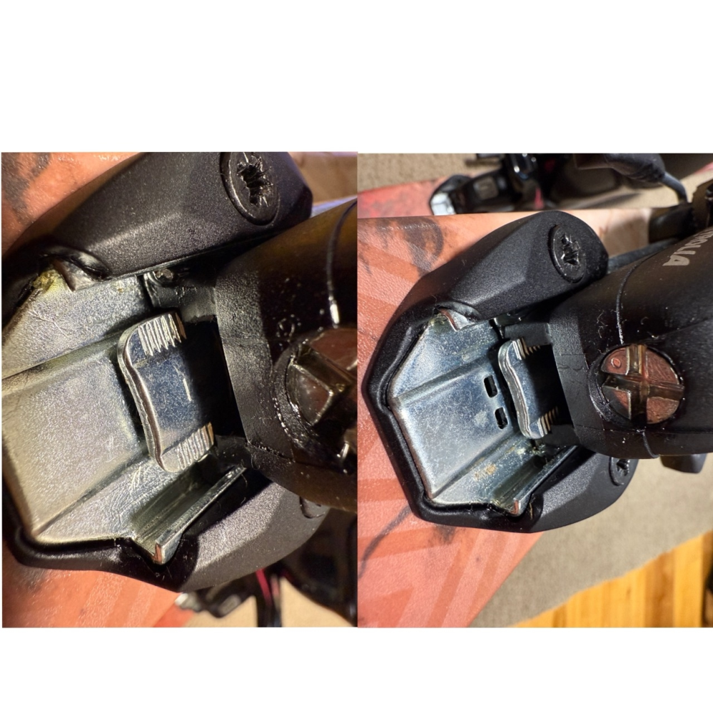 ビンディングの前圧調整ですが、どちらが適正でしょうか。一応どちらも