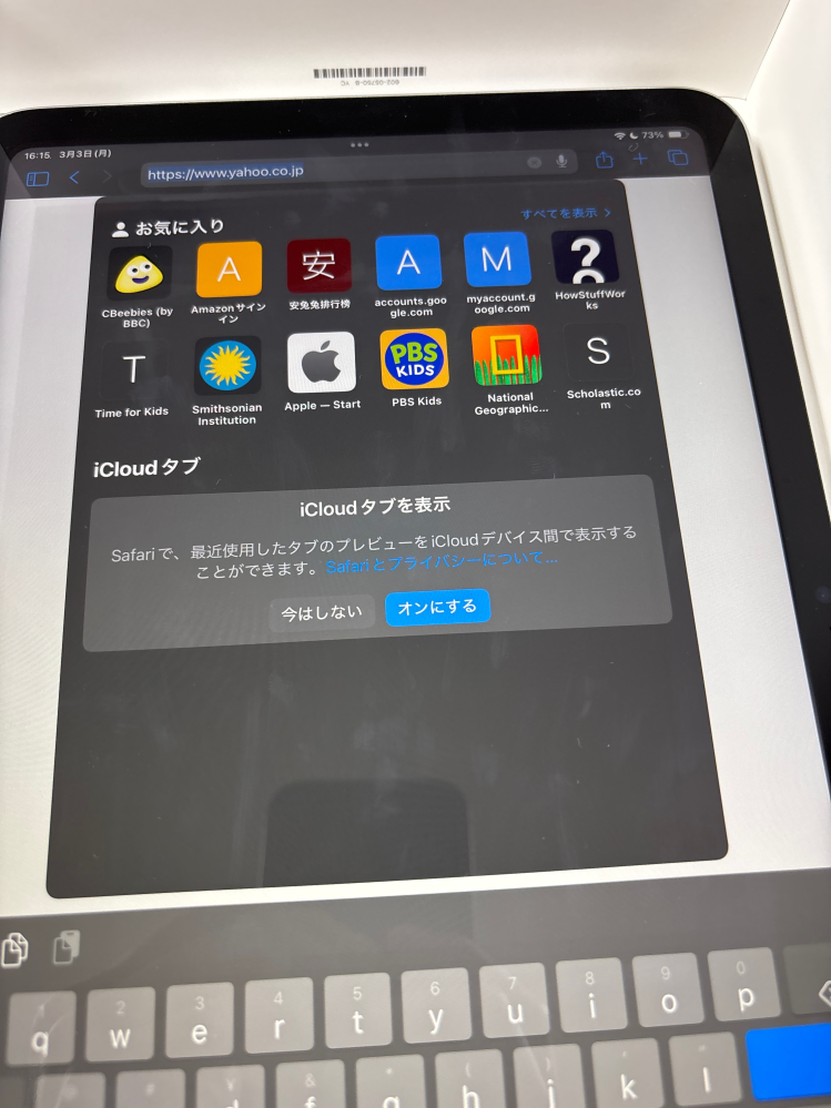 先日ipad10世代を購入したのですが、Safariのお気に入りに、 CBeebiesや安免免排行榜やHowstuffworksやsmithsonianInstitutionなど見たことがないサイトが最初から入ってたんですが大丈夫ですかね？またsafariを使いyahooを表示しようとしたら制限されたサイトと出てきますこれについてもどうしたらいいか伺いたいです。