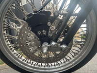ハーレーショベルのカスタムバイクについていたディスクブレーキ