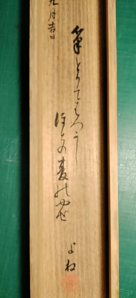 掛軸を入れてある桐箱に書いてある、書が読めません。人から聞か